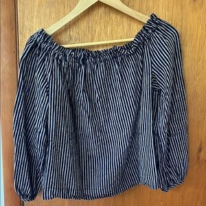 Striped Off-Shoulder Women's Top